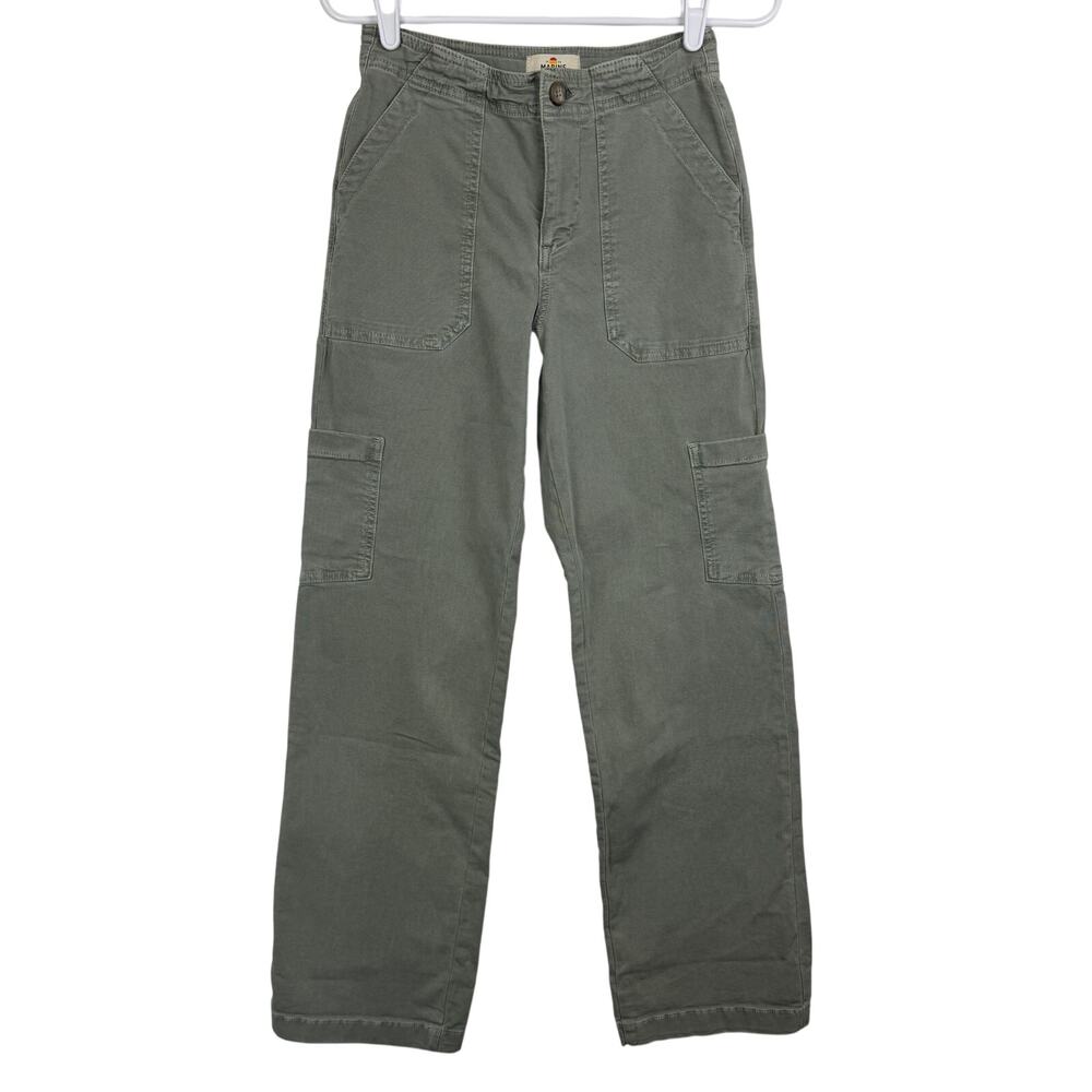 Marine Layer Olive Green Cropped Cargo Pants